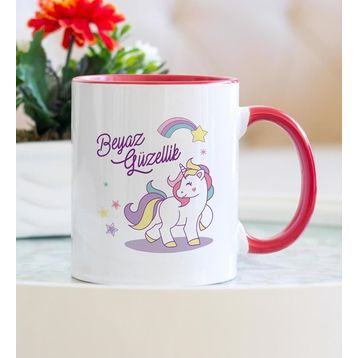 Unicorn Kırmızı Kupa Bardak