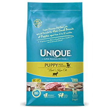 Unique Küçük Irk Yavrular için Kuzu Etli 3 kg Kuru Köpek Maması