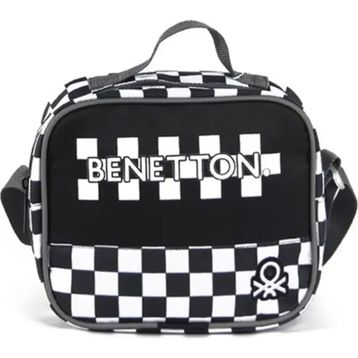 United Colors of Benetton 03782 Siyah Dama Desenli Benetton Beslenme Çantası