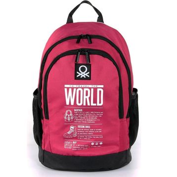 United Colors Of Benetton 3834 Bordo Çift Bölmeli Sırt Çantası