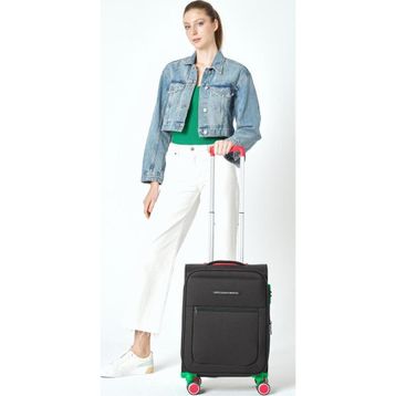 United Colors of Benetton BNT2800 Siyah Kabin Boy Kumaş Valiz
