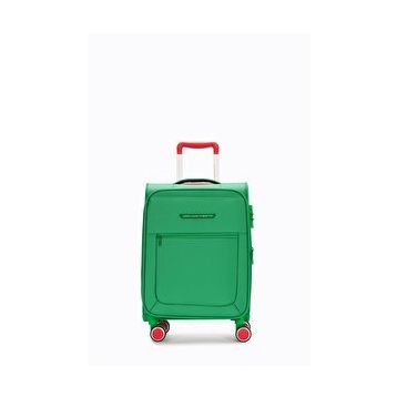United Colors of Benetton BNT2800 Yeşil Kabin Boy Kumaş Valiz