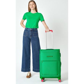 United Colors of Benetton BNT2800 Yeşil Orta Boy Kumaş Valiz