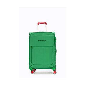 United Colors of Benetton BNT2800 Yeşil Orta Boy Kumaş Valiz
