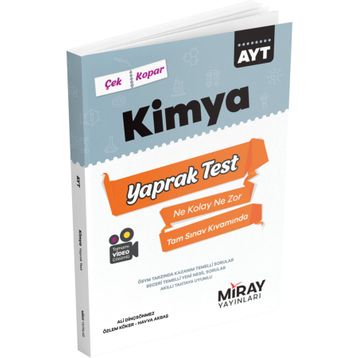 Üniversiteye Hazırlık AYT Kimya Yaprak Testler-Miray Yayınları