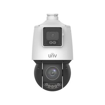 Uniview IPC94144SFW-X25-F40C 2x4MP IP 4.8-120 mm Mot Lens 4 mm Sabit Lens Ses Alarm Güvenlik Kamerası