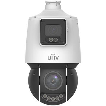 Uniview IPC94144SFW-X25-F40C 2x4MP IP 4.8-120 mm Mot Lens 4 mm Sabit Lens Ses Alarm Güvenlik Kamerası
