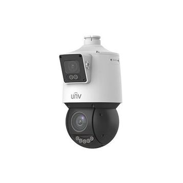 Uniview IPC94144SFW-X25-F40C 2x4MP IP 4.8-120 mm Mot Lens 4 mm Sabit Lens Ses Alarm Güvenlik Kamerası