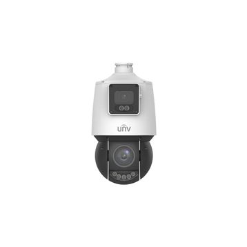 Uniview IPC94144SFW-X25-F40C 2x4MP IP 4.8-120 mm Mot Lens 4 mm Sabit Lens Ses Alarm Güvenlik Kamerası