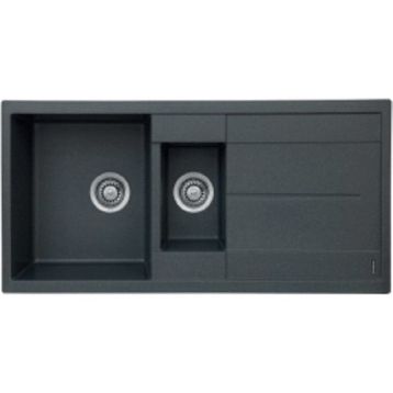 Unixton POSEİDON-100-S Poseidon 50x100 cm Siyah Granit Eviye