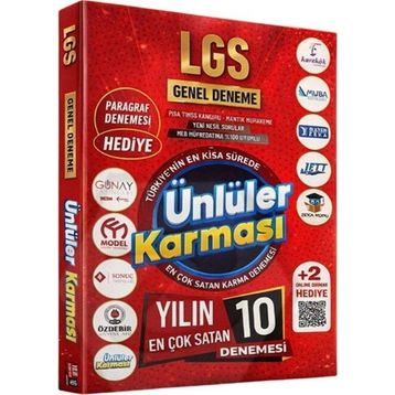 Ünlüler Karması Yayınları - 8. Sınıf 10 Deneme