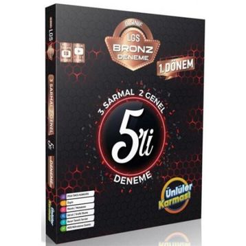 Ünlüler Karması Yayınları - 8. Sınıf LGS Bronz 5'li Sarmal Deneme