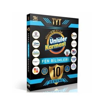 Ünlüler Karması Yayınları TYT Fen Bilimleri 10 Deneme