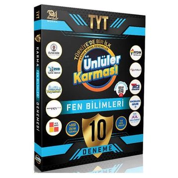 Ünlüler Karması Yayınları TYT Fen Bilimleri 10 Deneme