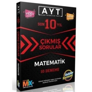 Ünlüler Yayınları Ayt Matematik Son 10 Yıl Çıkmış Sorular 10 Deneme