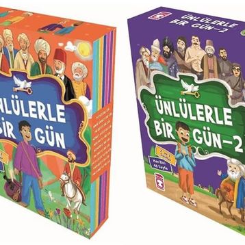 Ünlülerle Bir Gün 1 ve 2 Set 20 Kitap