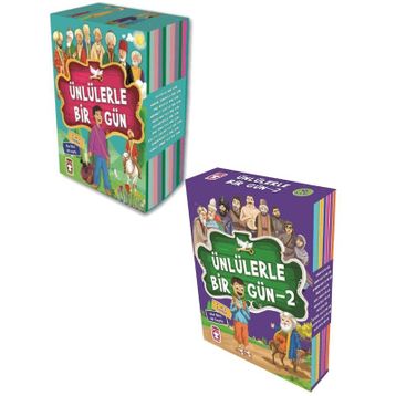 Ünlülerle Bir Gün 1 ve 2 Set 20 Kitap