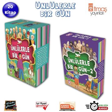 Ünlülerle Bir Gün 1 ve 2 Set 20 Kitap