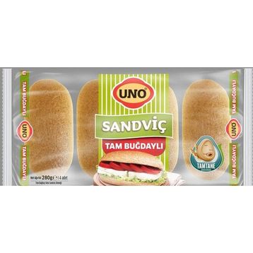 Uno 280 gr Tam Buğdaylı Sandviç Ekmeği
