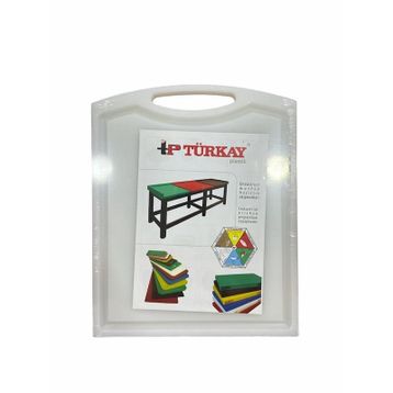 Ünsal Showroom Türkay Polietilen Tutmalı Beyaz 26,5x32,5x1 cm Kesme Tahtası