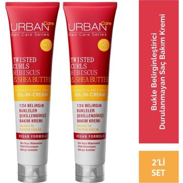 Urban Care 2x175 ml Hibiscus Shea Butter Kıvırcık ve Dalgalı Saçlara Özel Durulanmayan Krem