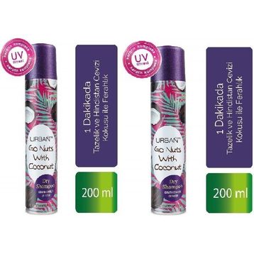 Urban Care 2x200 ml Tazelik ve Hindistan Cevizi Kokusu ile Ferahlık Sağlayan Kuru Şampuan