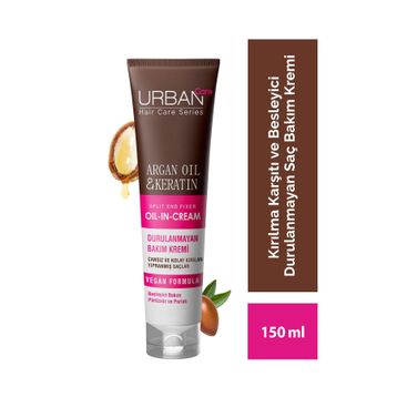 Urban Care Argan Oil Keratin Kolay Kırılan Yıpranmış Saçlara Özel 150 ml Durulanmayan Bakım Kremi