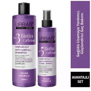 Urban Care Biotin Caffeine 350 ml Dökülme Karşıtı Şampuan + 200 ml Sprey Tonik