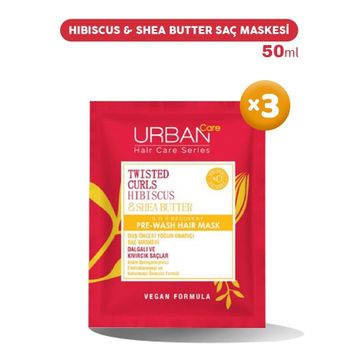 Urban Care Hibiscus Shea Butter 3x50 ml Saç Maskesi