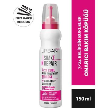 Urban Care Shake N Repair 7 24 Kabaran ve Bukleli Saçlara Özel 150 ML Saç Bakım Köpüğü