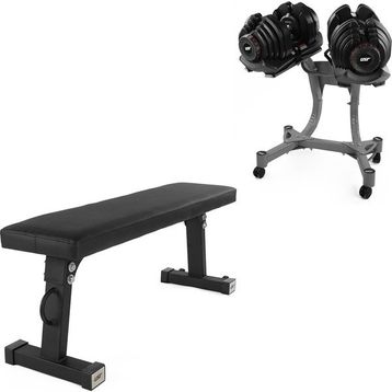USR ADB40 2x40 kg Ayarlanabilir Dambıl + Stand + Düz Bench Set