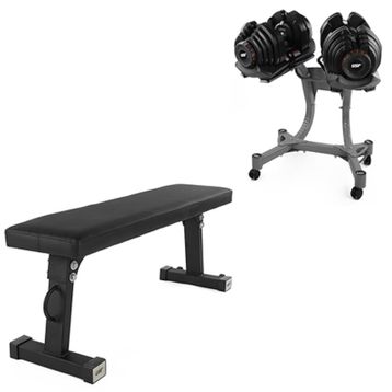USR ADB40 2x40 kg Ayarlanabilir Dambıl + Stand + Düz Bench Set