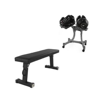 USR ADB40 2x40 kg Ayarlanabilir Dambıl + Stand + Düz Bench Set