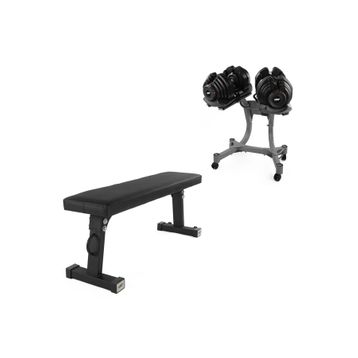 USR ADB40 2x40 kg Ayarlanabilir Dambıl + Stand + Düz Bench Set