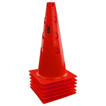 USR AHD38K 6'lı 38 cm Kırmızı Delikli Antrenman Huni Seti