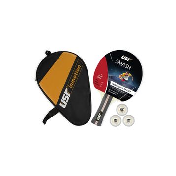 USR Smash-RC Masa Tenisi Raket + 3 Top + Kılıf Set