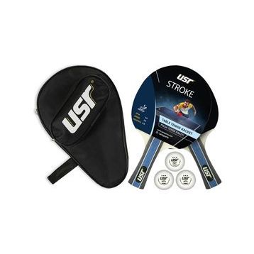 USR Stroke-Match Masa Tenisi 2 Raket + 3 Top + Kılıf Set