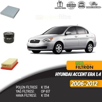 Usta Parçacı Bosch Hyundai Accent Era 1.4 Filtre Bakım Seti