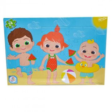 Utku Oyuncak CO7793 Cocomelon 24 Parça Frame Plaj Puzzle