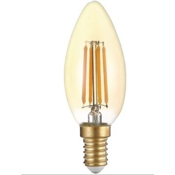 Uzlight Uzdec E14 4W Gold Dekoratif Led Buji Ampul