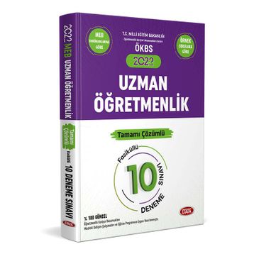 Uzman Öğretmen Tamamı Çözümlü 10 Deneme Sınavı - Data Yayınları