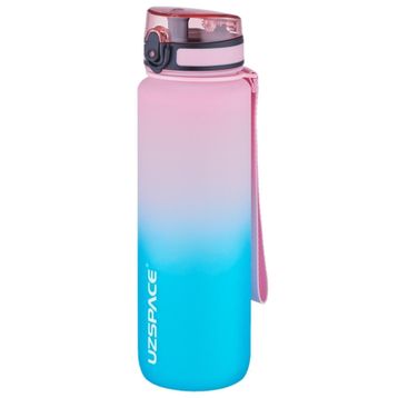 Uzspace 1000 ml Soft Touch Çift Renk Motivasyon Tritan Su Matarası