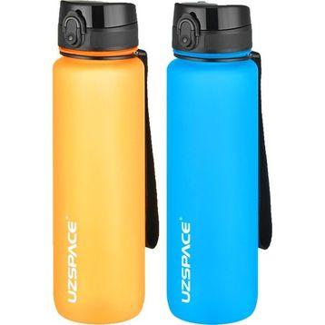 Uzspace 2'li 1000 ml Fiftyfifty Turuncu - Turkuaz Tritan Matara Seti