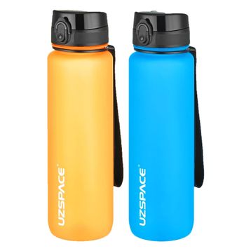 Uzspace 2'li 1000 ml Fiftyfifty Turuncu - Turkuaz Tritan Matara Seti
