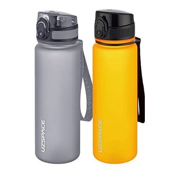 Uzspace 2'li 500 ml FiftyFifty Gri - Turuncu Tritan Matara Seti