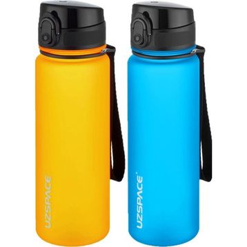 Uzspace 2'li 500 ml FiftyFifty Turuncu-Turkuaz Tritan Matara Seti