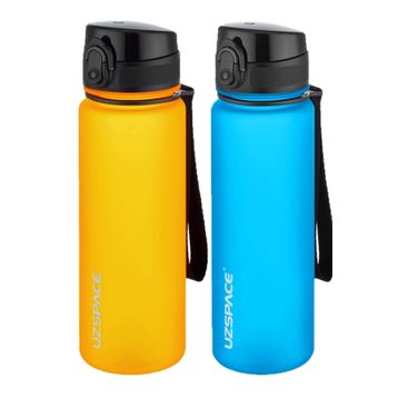 Uzspace 2'li 500 ml FiftyFifty Turuncu-Turkuaz Tritan Matara Seti