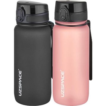 Uzspace 2'li 650 ml Fiftyfifty Pembe - Siyah Tritan Matara Seti