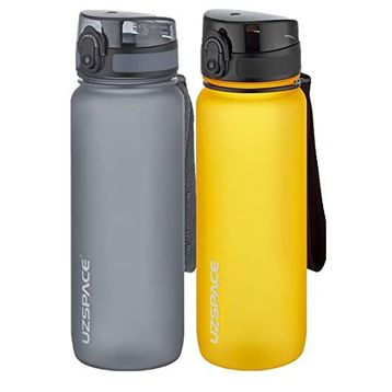 Uzspace 2'li Tritan 800 ml Fiftyfifty Gri - Turuncu Matara Seti