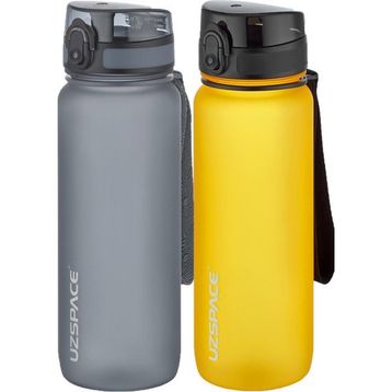 Uzspace 2'li Tritan 800 ml Fiftyfifty Gri - Turuncu Matara Seti